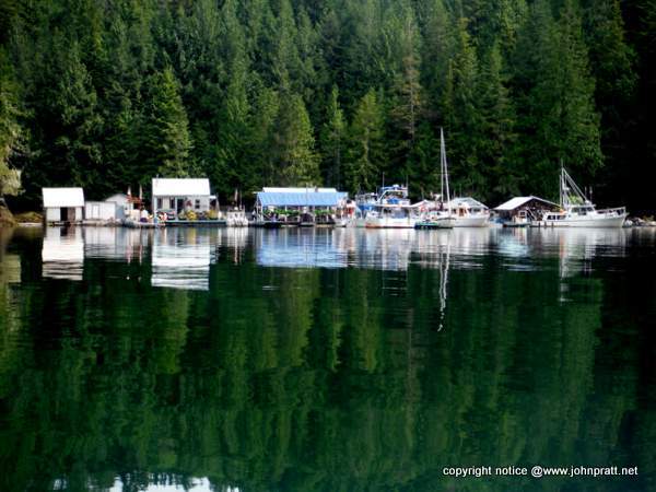 This is what Shawl Bay looked like, back in 2014. Unfortunately, were not thinking of getting a current picture when we pulled in to talk with Frank, without tying up to the dock. Definitely does not look like this, anymore.
